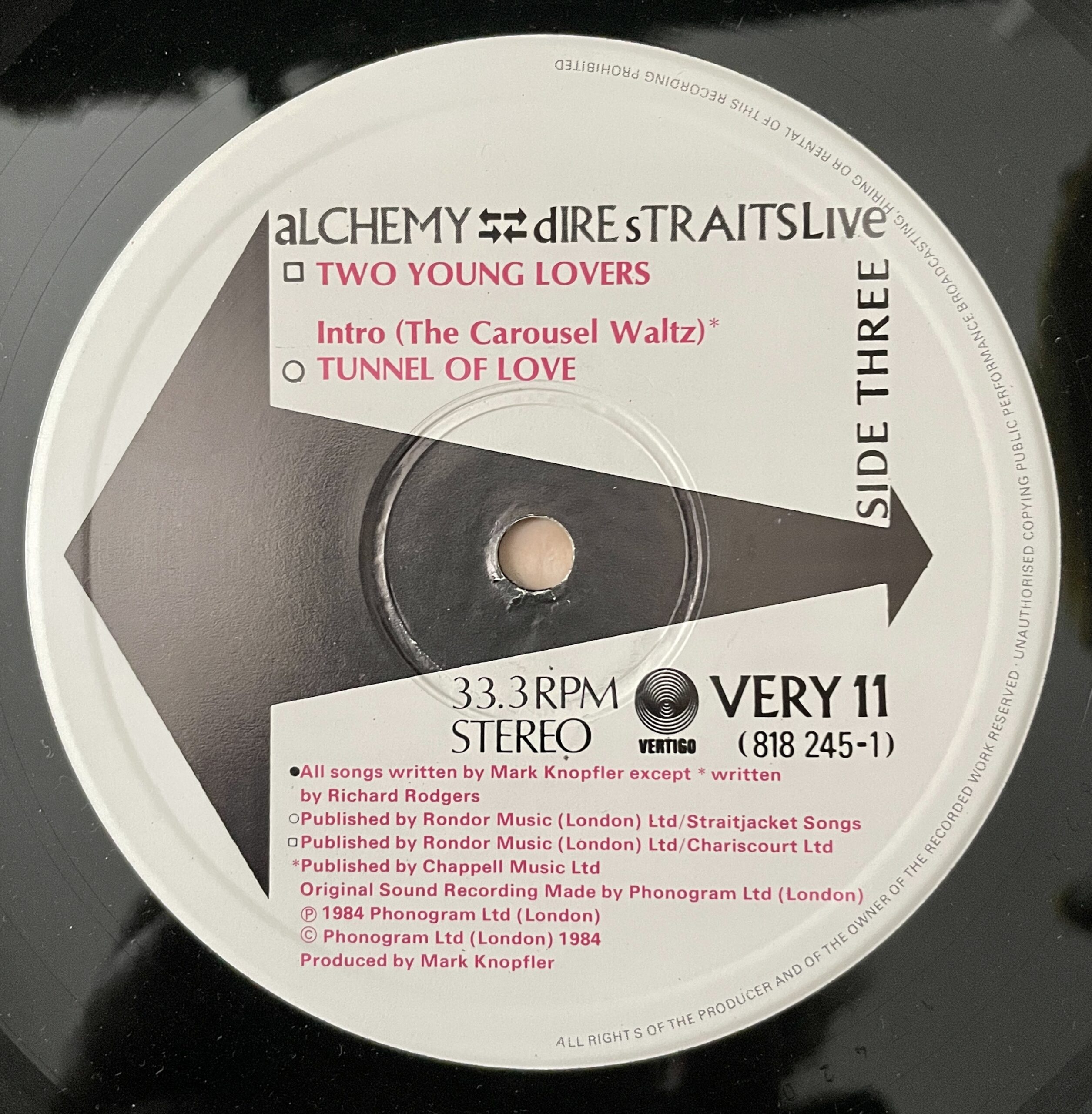 Dire Straits “Alchemy, Dire Straits Live” 2xLP UK 1984 VERY 11 